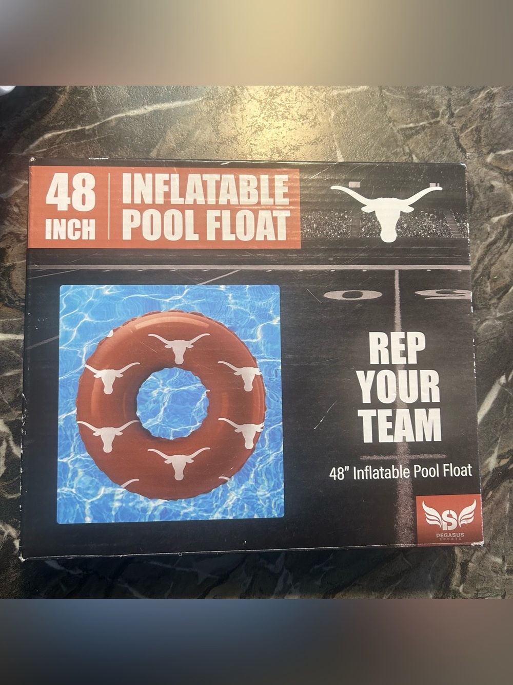 NEW 48in Texas Longhorns inflatable. Brown and White.